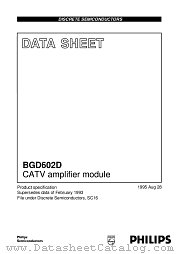 BGD602D datasheet pdf Philips