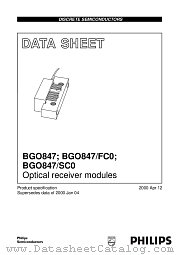 BGO847/SC0 datasheet pdf Philips
