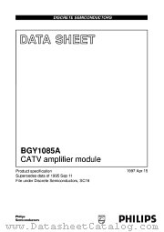BGY1085 datasheet pdf Philips