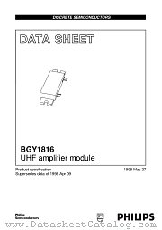 BGY1816 datasheet pdf Philips