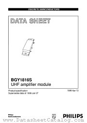 BGY1816S datasheet pdf Philips