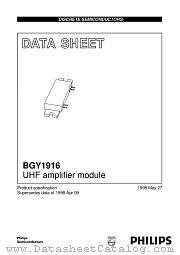 BGY1916 datasheet pdf Philips
