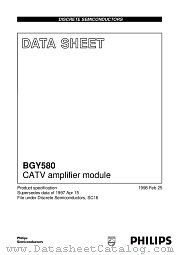 BGY580 datasheet pdf Philips