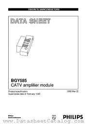 BGY585 datasheet pdf Philips
