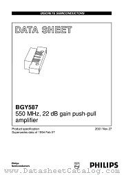 BGY587 datasheet pdf Philips
