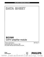 BGY685 datasheet pdf Philips