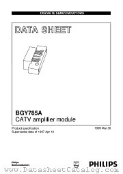 BGY785 datasheet pdf Philips
