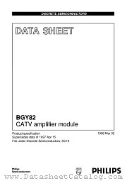 BGY82 datasheet pdf Philips