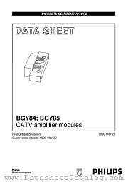 BGY84 datasheet pdf Philips