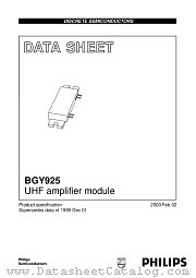 BGY925 datasheet pdf Philips