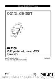 BLF368 datasheet pdf Philips