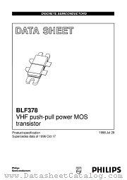 BLF378 datasheet pdf Philips
