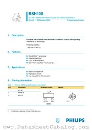 BSH108 datasheet pdf Philips