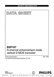 BSP107 datasheet pdf Philips