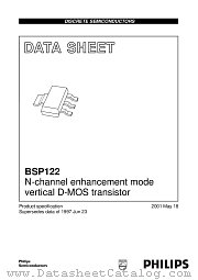 BSP122 datasheet pdf Philips