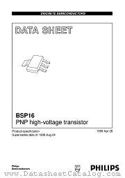 BSP16 datasheet pdf Philips
