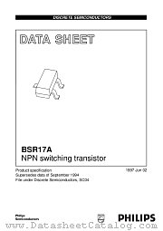 BSR17A datasheet pdf Philips