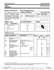BT132-600D datasheet pdf Philips