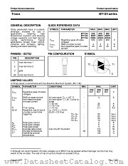 BT134-800 datasheet pdf Philips