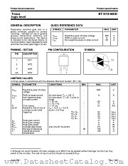 BT137S-600D datasheet pdf Philips