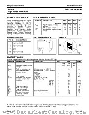 BT139B-600H datasheet pdf Philips