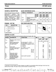 BT139F datasheet pdf Philips