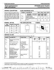 BTA204S-500C datasheet pdf Philips