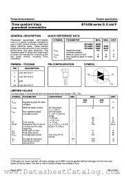 BTA208-600E datasheet pdf Philips