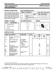 BTA212-500B datasheet pdf Philips