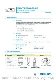 BUK7109-75AIE datasheet pdf Philips