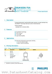 BUK9226-75A datasheet pdf Philips