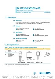 BUK9E3R2-40B datasheet pdf Philips