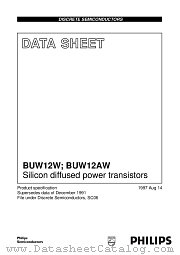 BUW12W datasheet pdf Philips