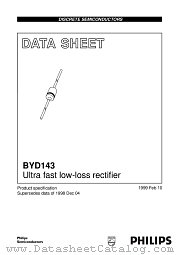 BYD143 datasheet pdf Philips