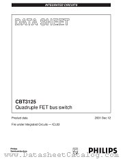 CBT3125 datasheet pdf Philips