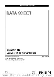 CGY2013G datasheet pdf Philips