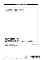 CGY2014 datasheet pdf Philips