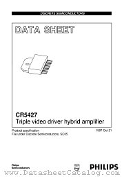 CR5427 datasheet pdf Philips