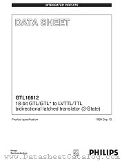 GTL16612 datasheet pdf Philips