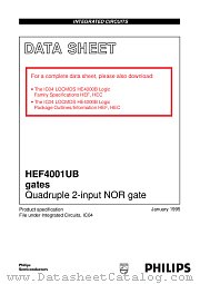 HEF4001UBN datasheet pdf Philips