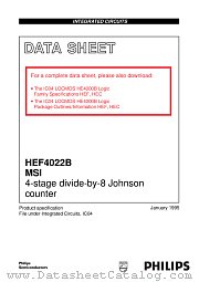 HEF4022BD datasheet pdf Philips