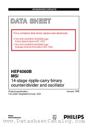 HEF4060BD datasheet pdf Philips