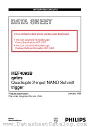 HEF4093BD datasheet pdf Philips