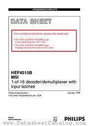 HEF4515BT datasheet pdf Philips