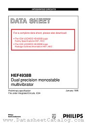 HEF4938B datasheet pdf Philips