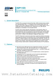 ISP1123 datasheet pdf Philips