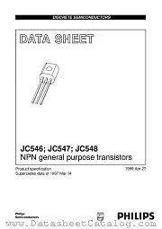 JC547A datasheet pdf Philips