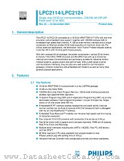 LPC2114 datasheet pdf Philips