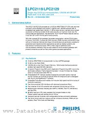 LPC2119 datasheet pdf Philips