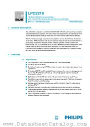 LPC2210 datasheet pdf Philips